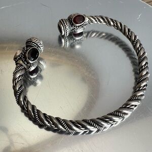 Vintage sterling silver 925 twisted rope bangle